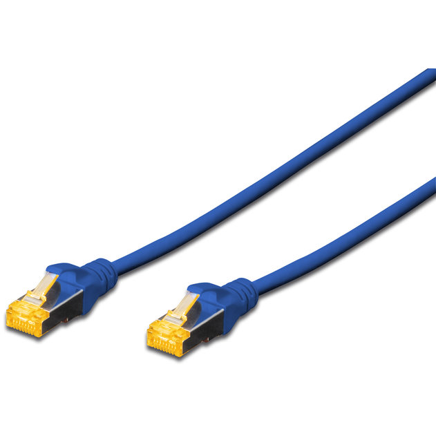 Patchcord S/FTP Cat 6A 0.5m Blue