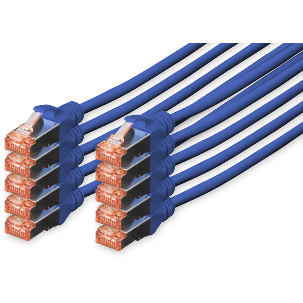 Patchcord S/FTP Cat 6 0.5m Blue