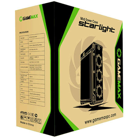 Carcasa Gamemax Starlight FRGB White