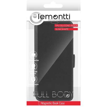 Husa Lemontti Book Elegant Negru pentru Xiaomi Redmi Note 9