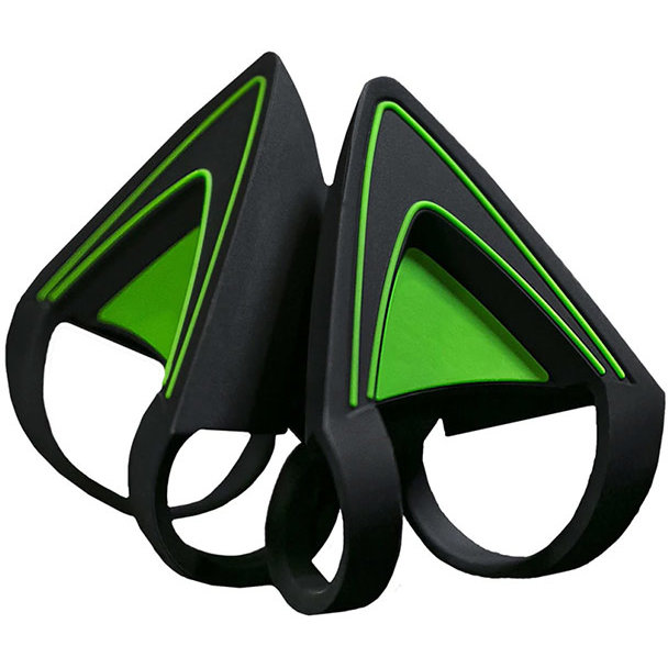 Accesoriu casti Kitty Ears pentru Razer Kraken Black Green