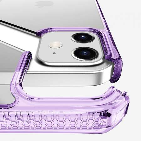 Husa IT Skins Hybrid Clear Light Purple & Transparent pentru Apple iPhone 12 Mini