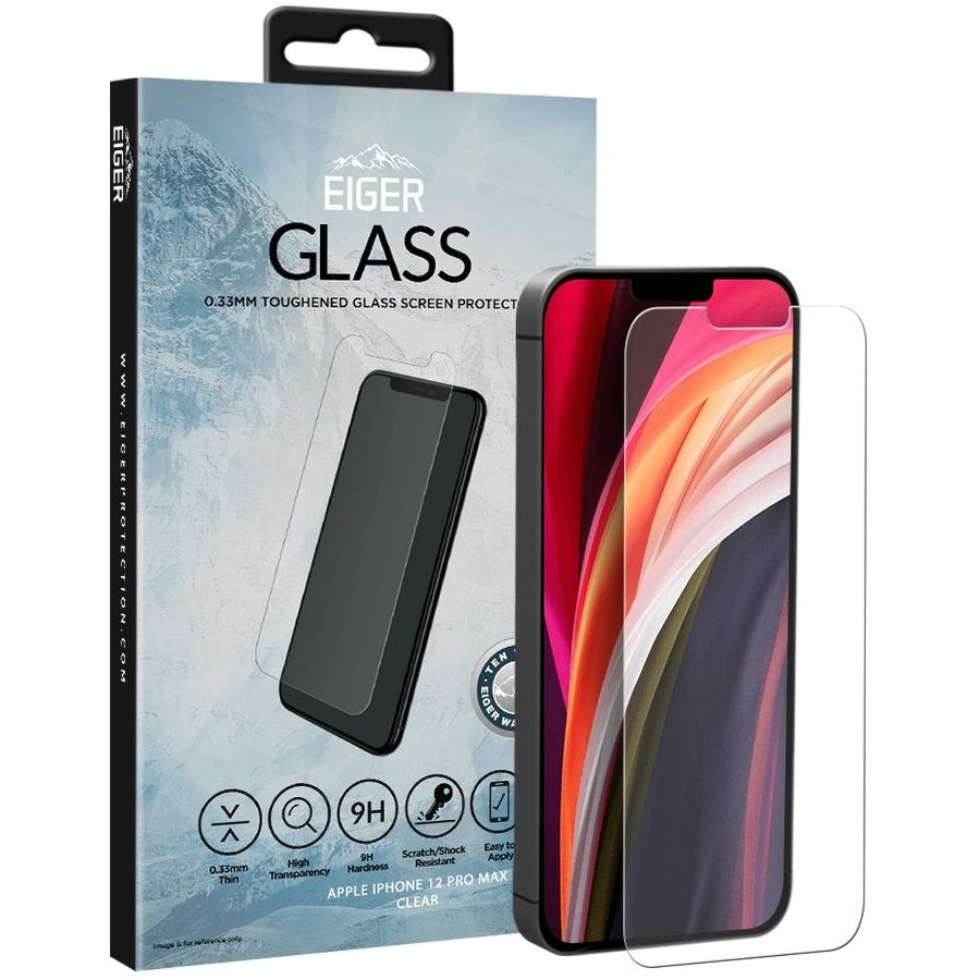 Folie sticlă securizată Eiger Clear pentru Apple iPhone 12 Pro Max