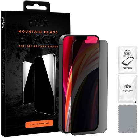 Folie sticla securizata Eiger 2.5D Privacy pentru Apple iPhone 12 Pro Max