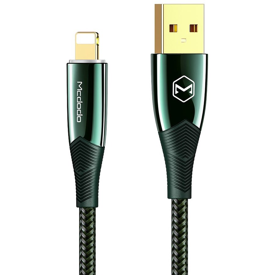 Cablu de date Mcdodo Shark Series Lightning 1.2m Green