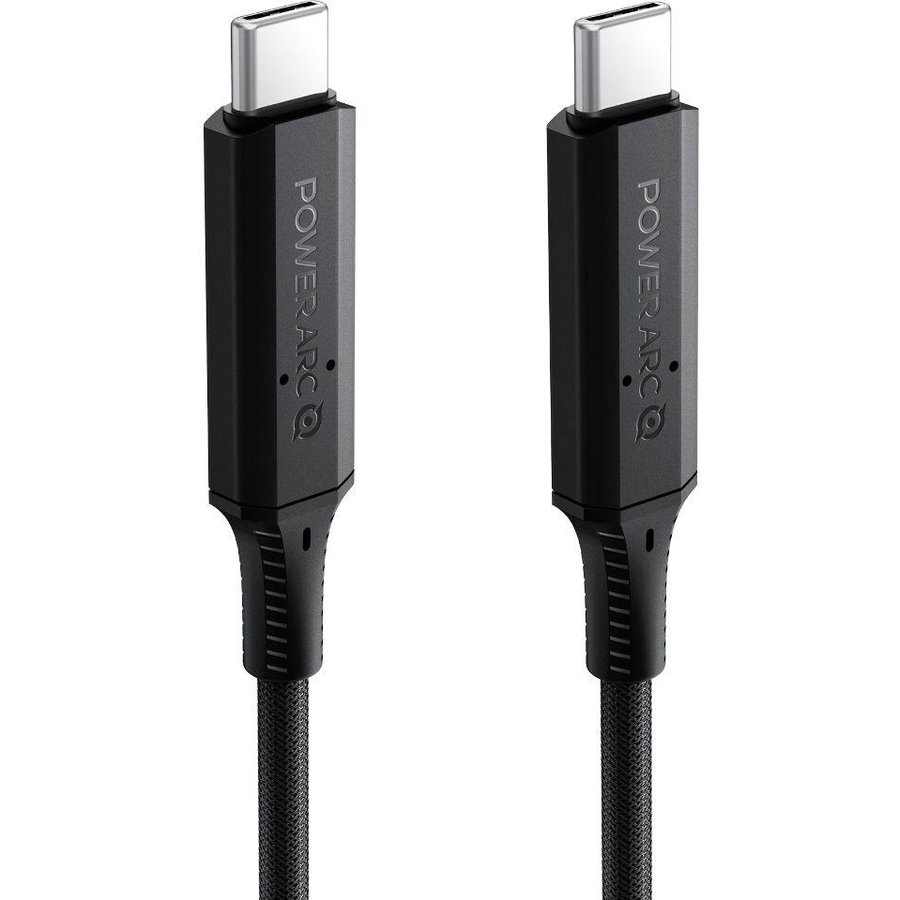 Cablu pentru incarcare si transfer de date PowerArc 2x USB Type-C Power Delivery 100W 2A 1m Negru