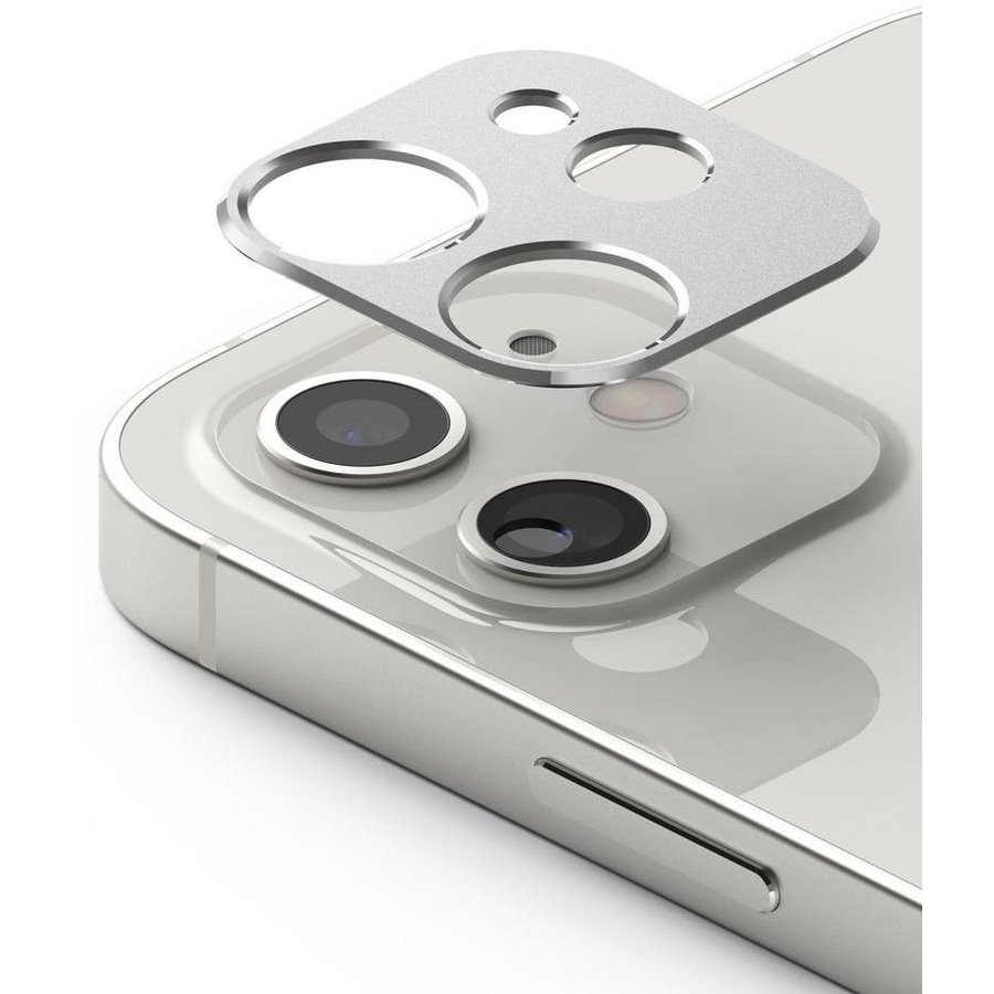 Rama protectie camera foto pentru iPhone 12 Mini Silver
