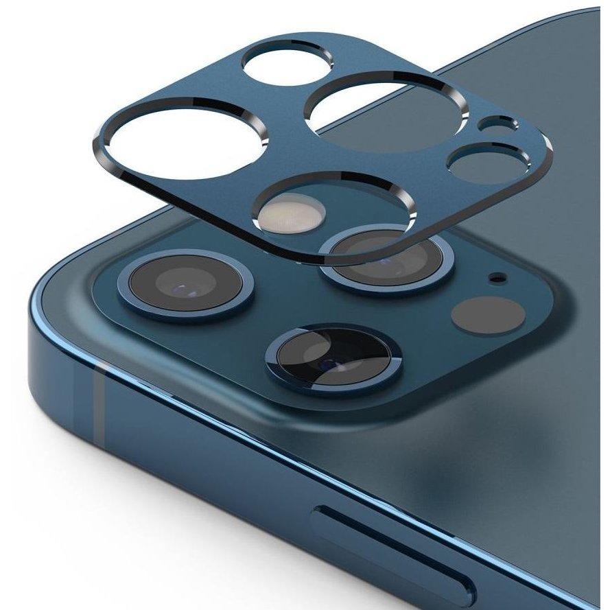 Rama protectie camera foto pentru iPhone 12 Pro Max Blue