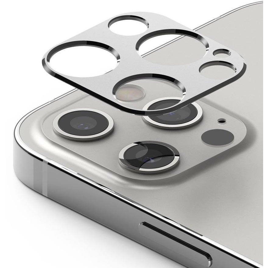 Rama protectie camera foto pentru iPhone 12 Pro Silver