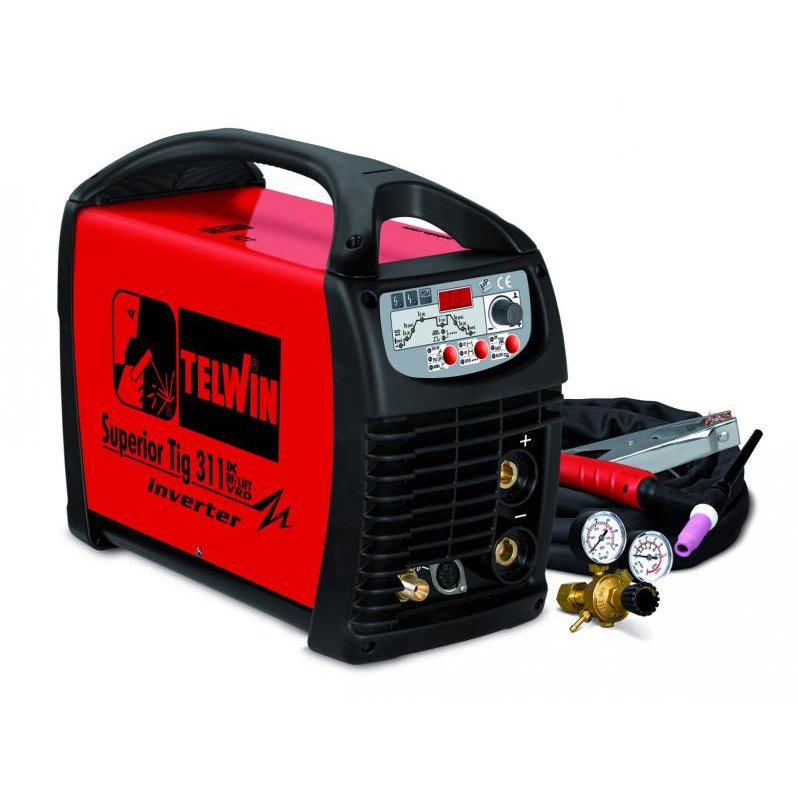 Aparat de sudură Telwin 816037 SUPERIOR TIG 311 DC-HF/LIFT VRD 230-400V Roșu