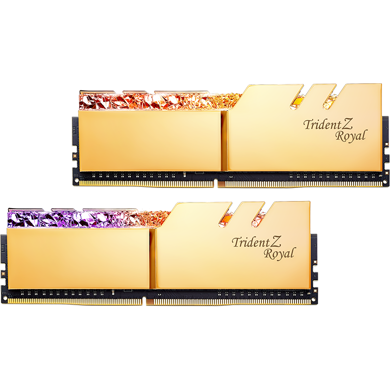 Memorie Trident Z Royal 64GB (2x32GB) DDR4 2666MHz CL19 1.2V Gold Dual Channel Kit