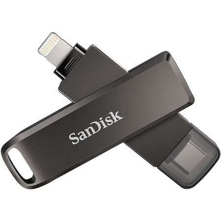 Memorie USB Sandisk iXpand Flash Drive Luxe 128GB USB-C+Lightning Black