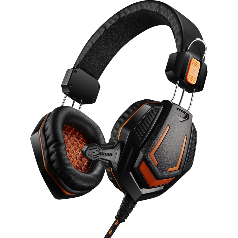 Casti Gaming Fobos Black Orange