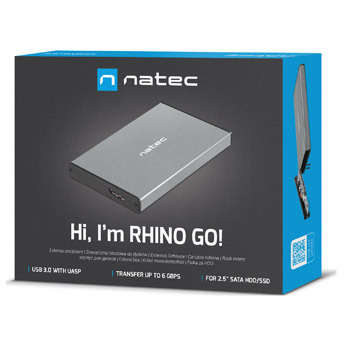 Rack HDD Natec USB 3.0 Rhino Go 2.5 inch Grey