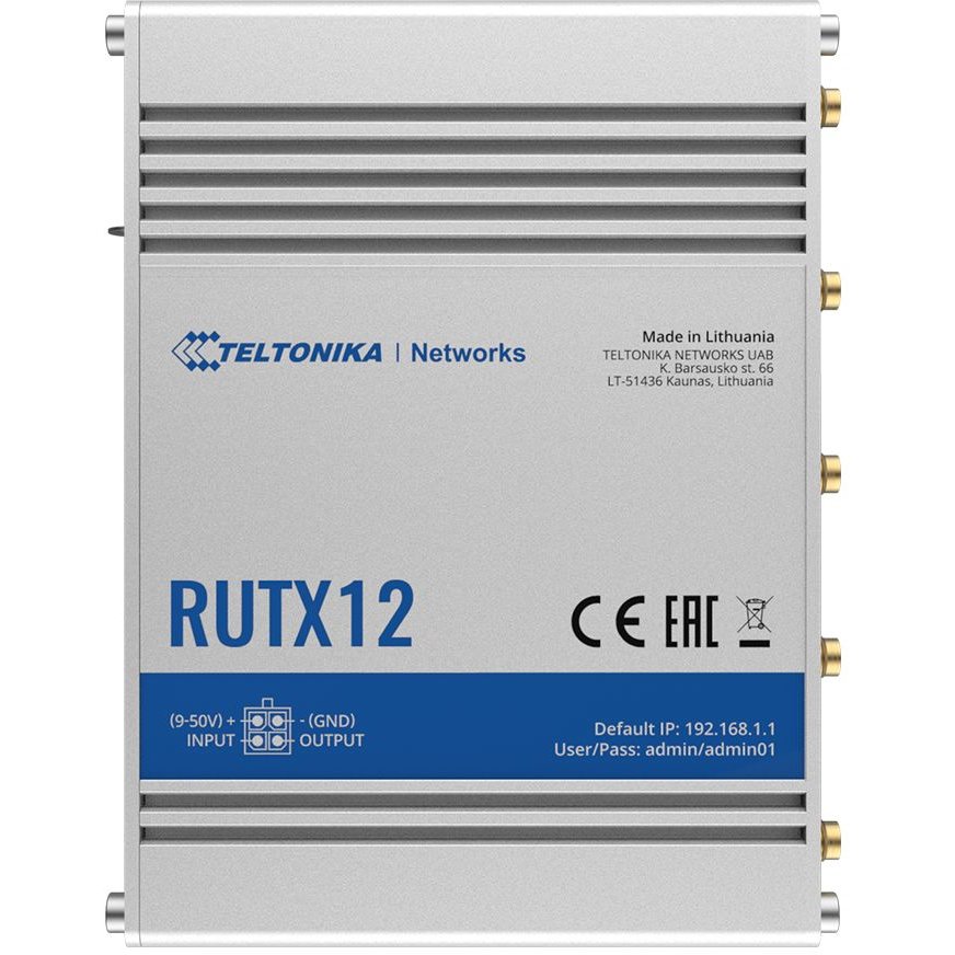 Router wireless RUTX12 4x LAN Grey