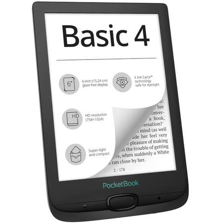 eBook reader PocketBook Basic 4 E-ink Carta 6 inch 8GB Flash Black