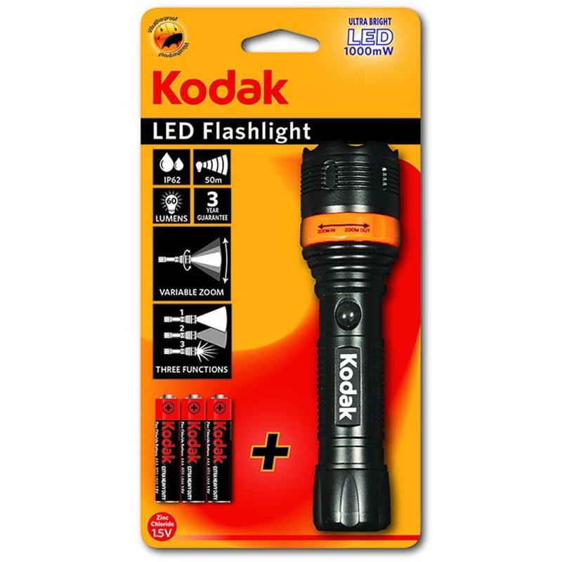 Lanterna LED 30413191 1000mW 60lm IP62 zoom Negru