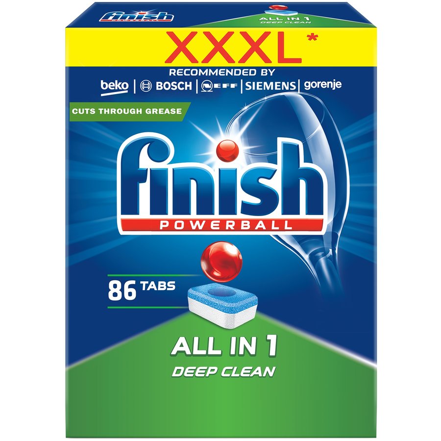 Detergent de vase pentru masina de spalat Finish All in One 86 tablete