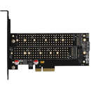PCEM2-D 1x PCI-E Male - 2x M.2 PCI-E/SATA