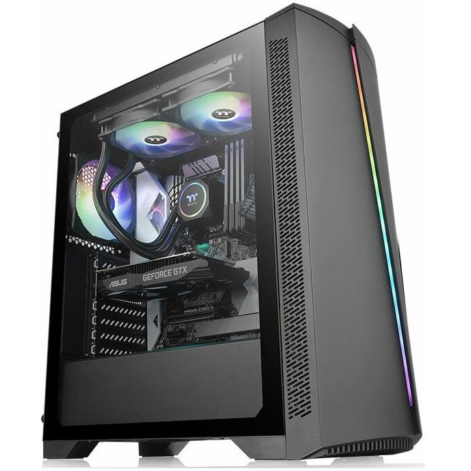 Carcasa H350 Tempered Glass RGB Black