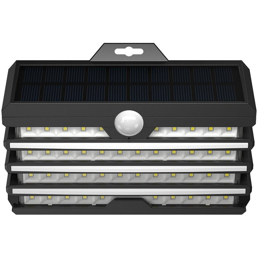 Lampa LED pentru exterior cu panou solar Motion Detector Rezistenta la apa IP65 Negru