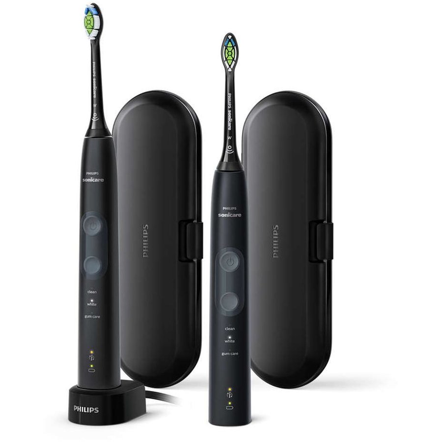 Set 2 Periute de dinti electrica sonica HX6850/34 2 programe 62000 oscilatii/min Negru