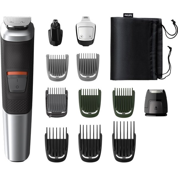 Aparat de tuns barba si parul 12 in 1 MG5740/15 autonomie 80 minute Negru Argintiu