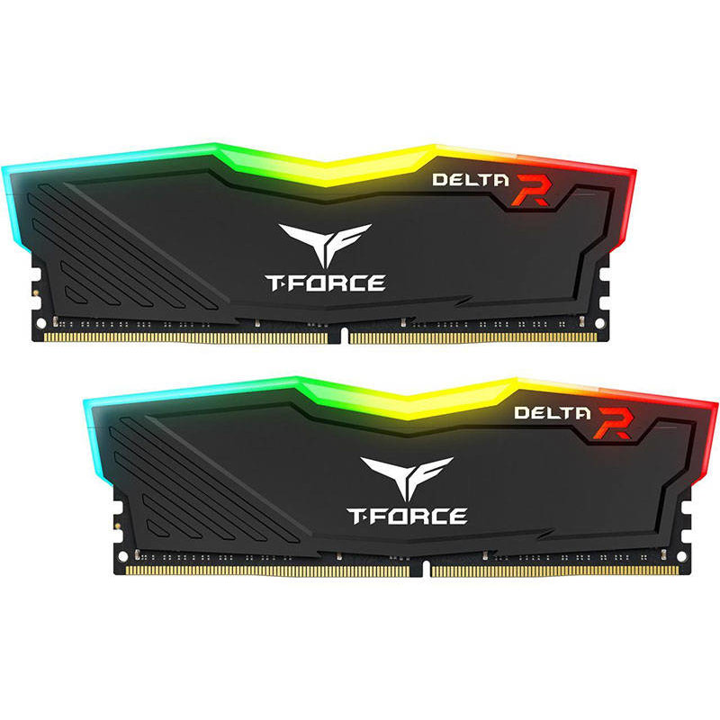 Memorie T-Force Delta RGB Black 16GB (2x8GB) DDR4 3600MHz CL18 1.35V Dual Channel Kit