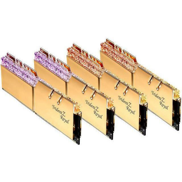 Memorie Trident Z Royal Gold 128GB (4x32GB) DDR4 3200MHz CL14 Quad Channel Kit