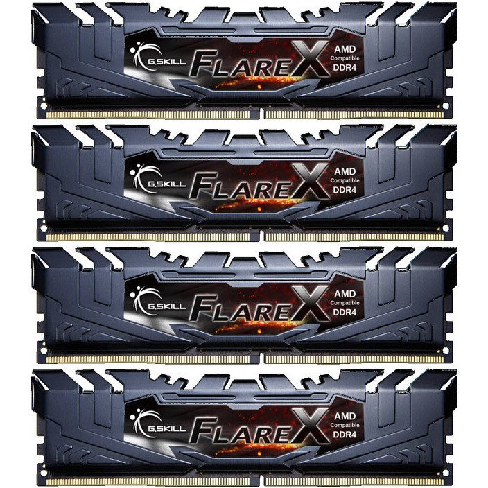 Memorie Flare X Black 64GB (4x16GB) DDR4 2400MHz CL15 Quad Channel Kit