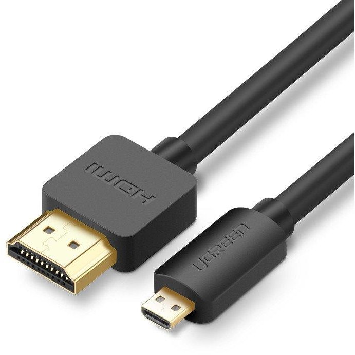 Cablu video HD127 Micro HDMI tata - HDMI tata 4K 3D 1.5m Negru