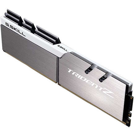 Memorie G.SKILL Trident Z Silver White 32GB (4x8GB) DDR4 3200MHz CL14 Quad Channel Kit