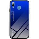 Glass Case Black Blue pentru Samsung Galaxy A30