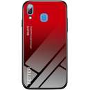 Glass Case Black Red pentru Samsung Galaxy A30