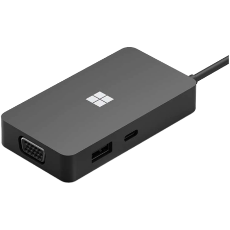 Adaptor multiport Microsoft SWV-00008 Travel Hub USB-C  Gigabit HDMI VGA Negru