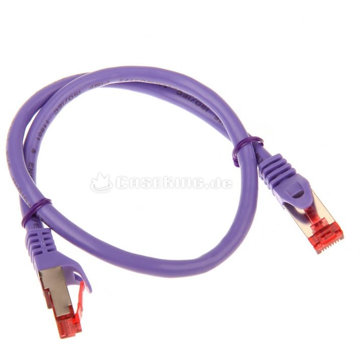 Patchcord S/FTP Cat 6 0.5m Purple