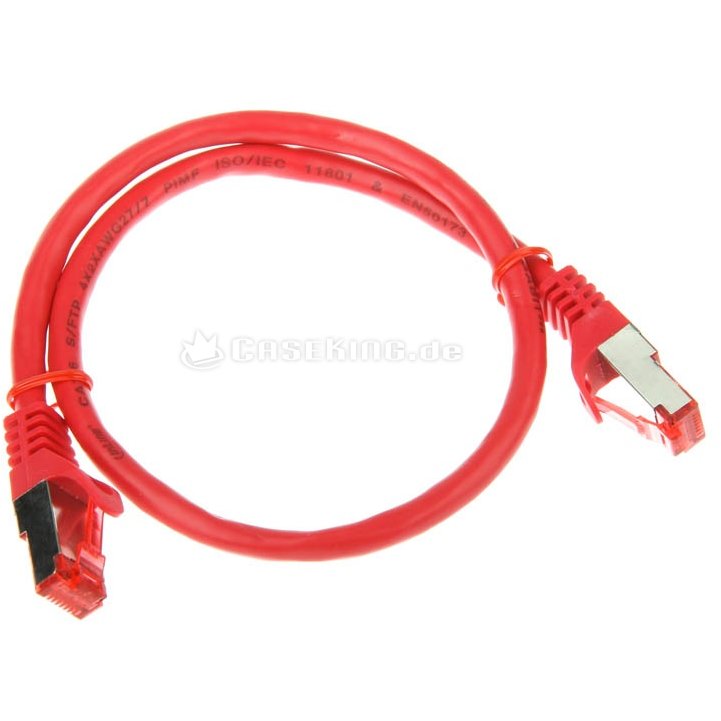 Patchcord S/FTP Cat 6 0.5m Red