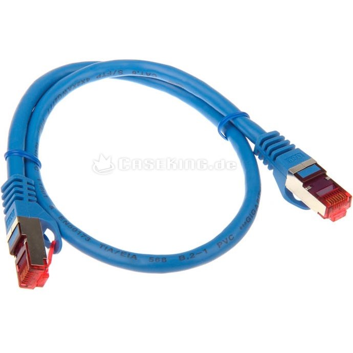 Patchcord S/FTP Cat 6 0.5m Blue