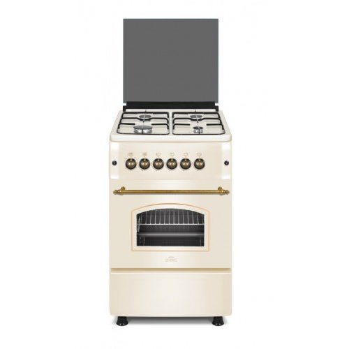 Aragaz rustic 4 arzatoare gaz Cuptor gaz Nuova Cucina Vintage Grill electric 50x55cm Crem
