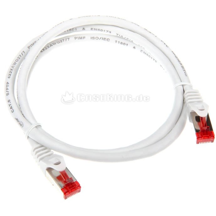 Patchcord S/FTP Cat 6 1m White