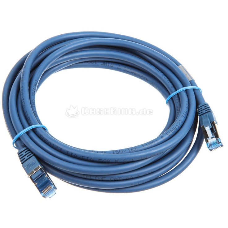 Patchcord S/FTP Cat 6A 1m Blue