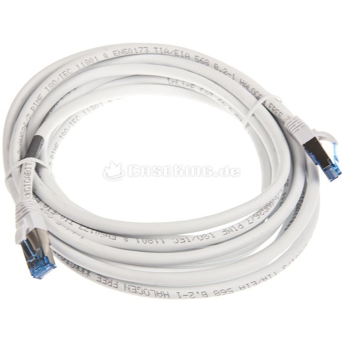 Patchcord S/FTP Cat 6A 5m White
