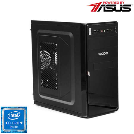 Sistem desktop Powered by ASUS Gamer Junior 2021 Intel Celeron J1800 2.41Ghz 8GB RAM SSD 480GB + HDD 500GB nVidia GeForce GT 710 2GB Free DOS Black