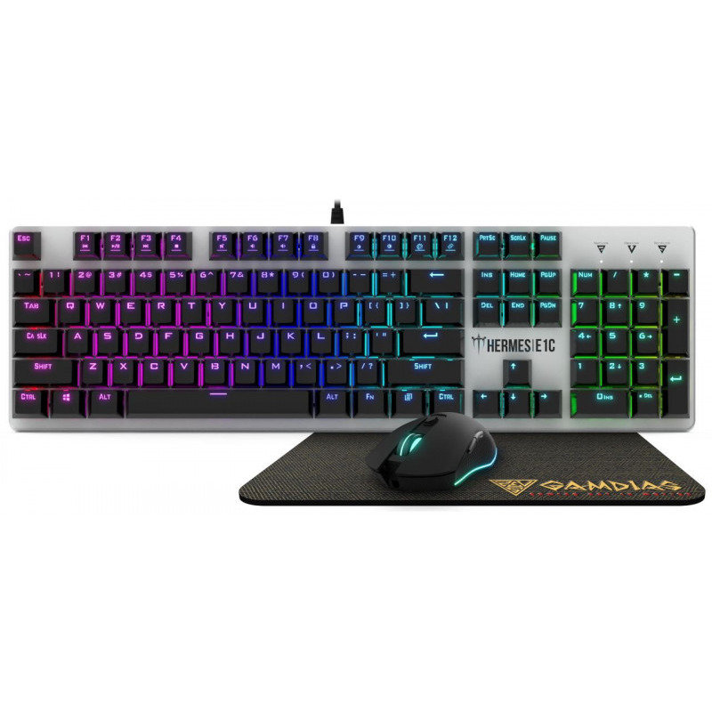 Kit tastatura si mouse Hermes E1C RGB Black