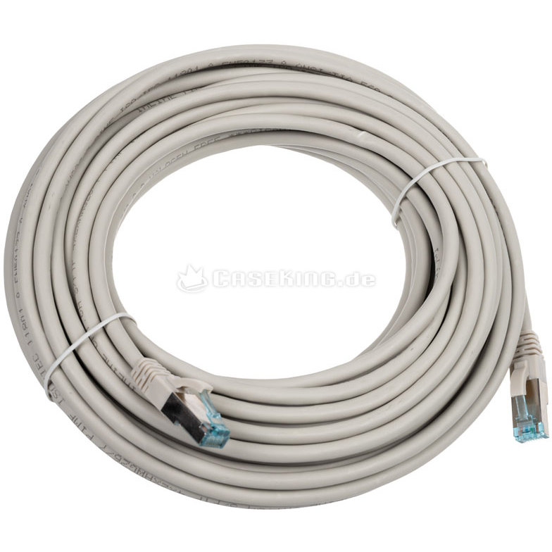 Patchcord S/FTP Cat 6A 15m Grey