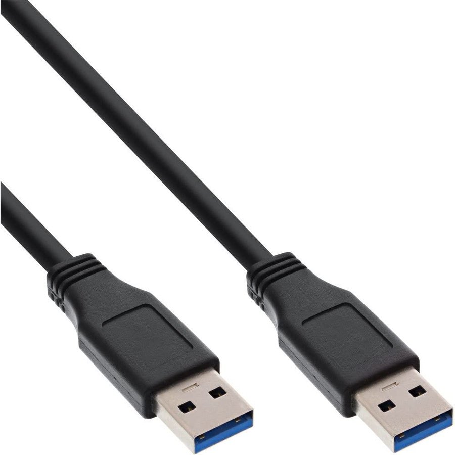 Cablu de date USB-A - USB-A 0.3m Black