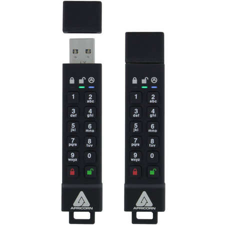 Memorie USB Apricorn Aegis 64GB Secure Key 3z USB 3.1 Black