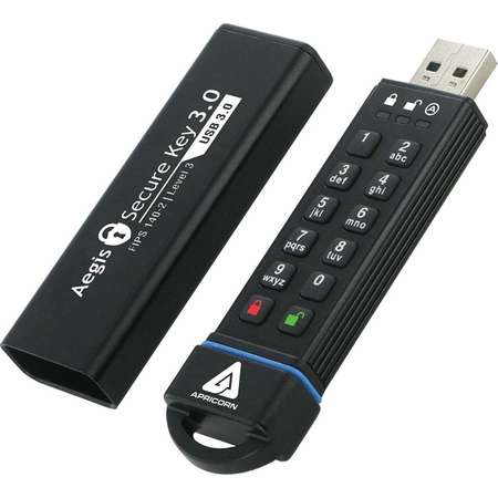 Memorie USB Apricorn Aegis 240GB Secure Key USB 3.0 Black