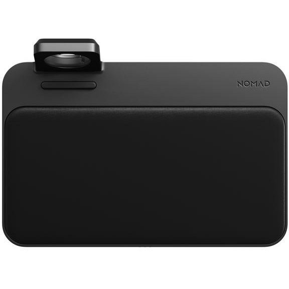 Statie de incarcare cu suprafata din piele naturala Wireless Base Station Apple Watch Stand V2 Negru