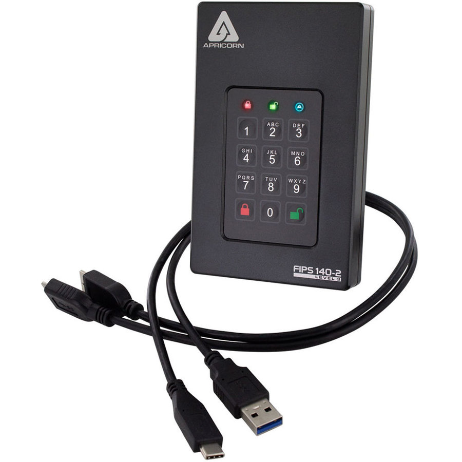 Hard disk extern Aegis Fortress 3TB USB 3.1 Black